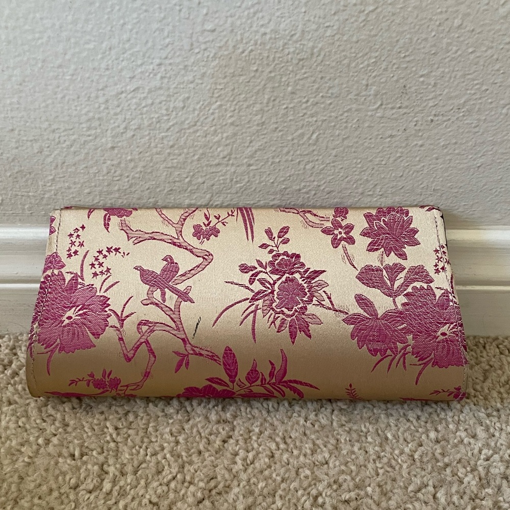 Oriental print clutch